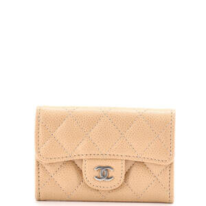 Chanel Classic Flap Card Case Quilted Caviar